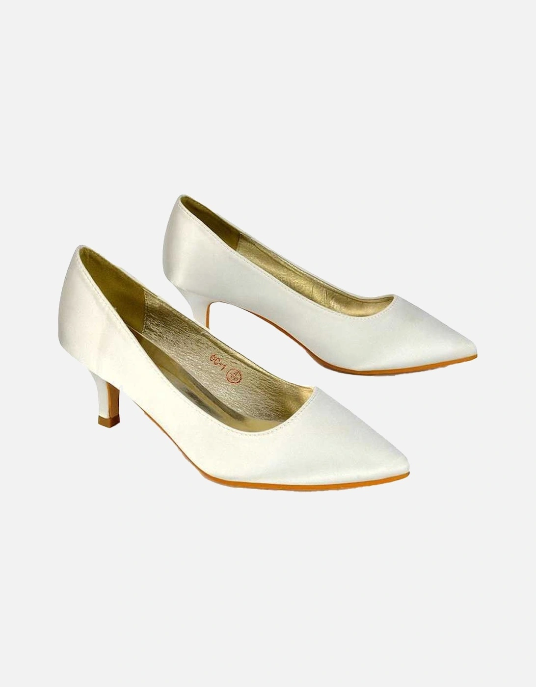 Womens/Ladies Gwyneth Pointed Mid Stiletto Kitten Court Shoes