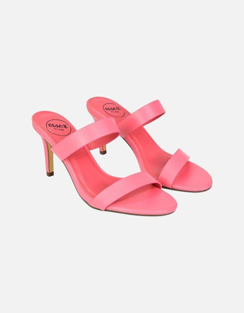 Womens/Ladies Wolf Double Strap Mule Sandals