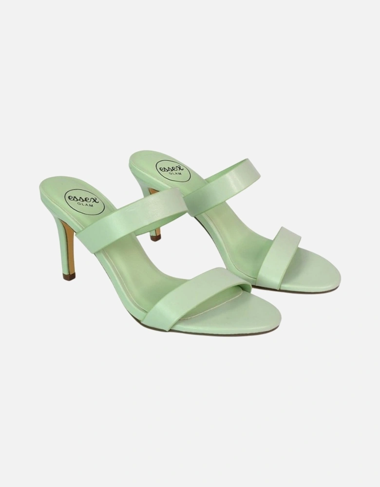 Womens/Ladies Wolf Double Strap Mule Sandals