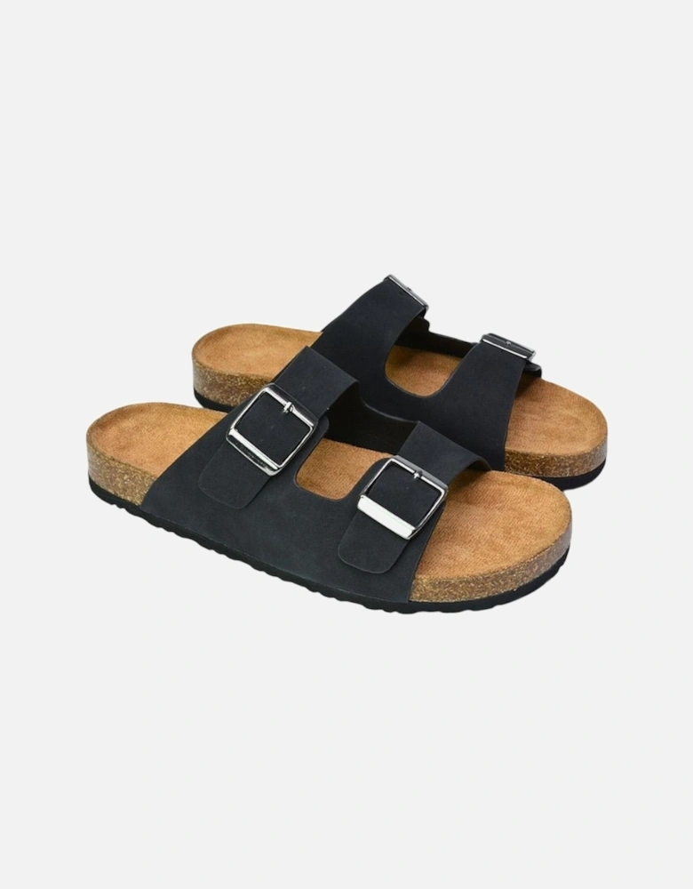 Womens/Ladies Star Double Strap Buckle Summer Flat Sandals