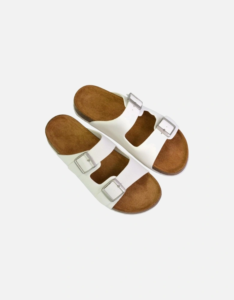 Womens/Ladies Star Double Strap Buckle Summer Flat Sandals