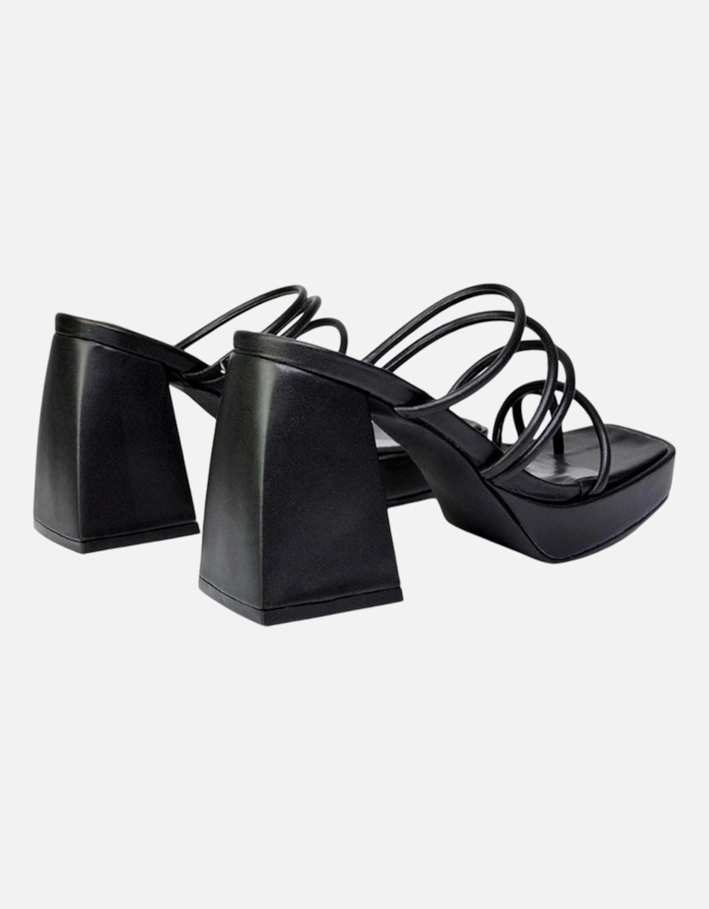 Womens/Ladies Colt Strappy Square Toe High Block Heel Mule Sandals