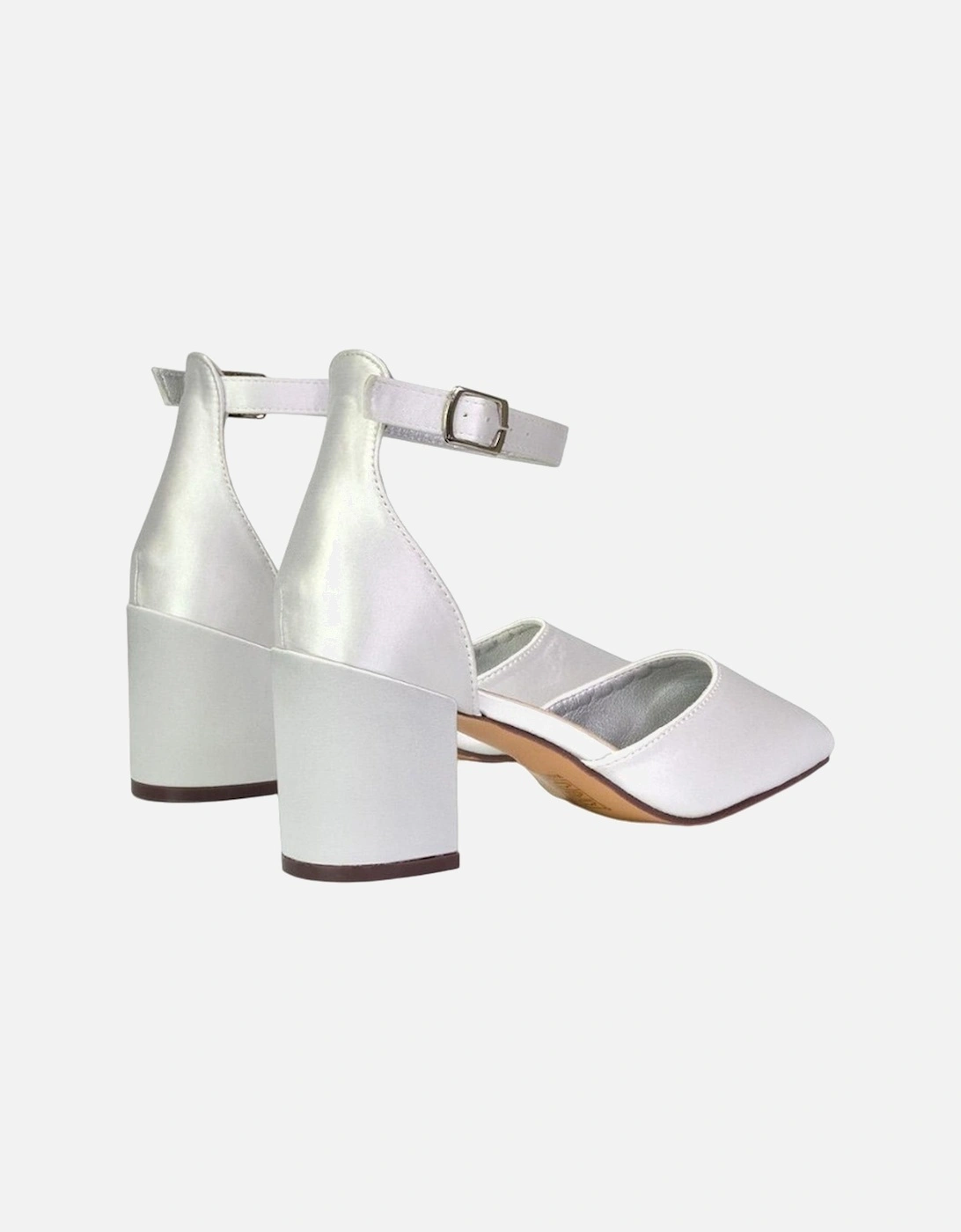 Womens/Ladies Bronte Strappy Pointed Medium Block Heel Court Shoes