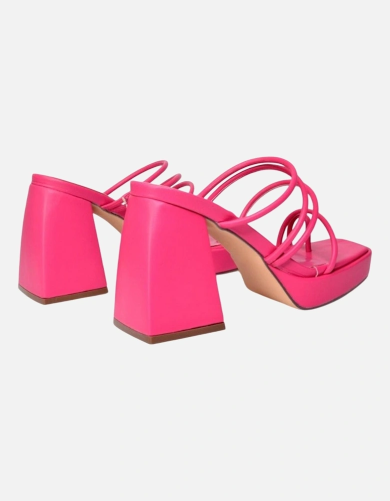 Womens/Ladies Colt Strappy Square Toe High Block Heel Mule Sandals