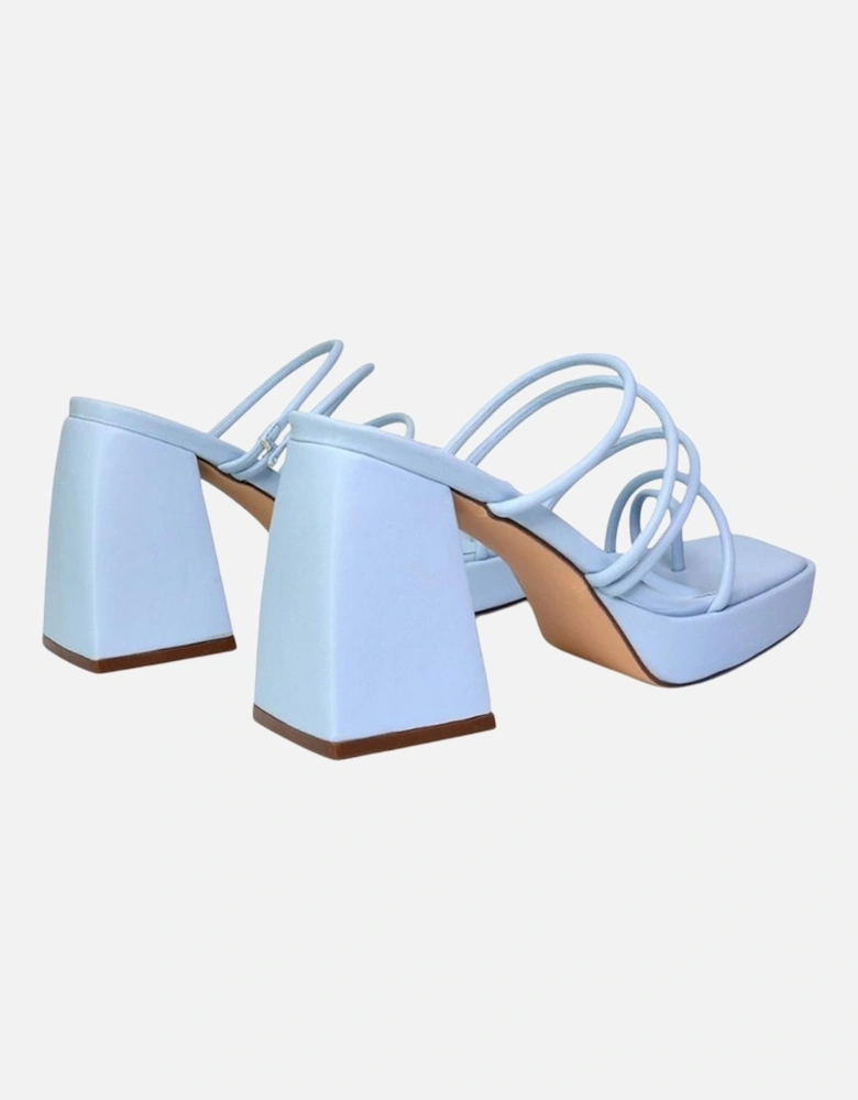 Womens/Ladies Colt Strappy Square Toe High Block Heel Mule Sandals