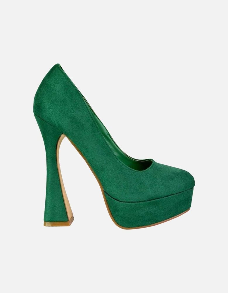 Womens/Ladies Karlie Curved Flared High Stiletto Heel Court Shoes