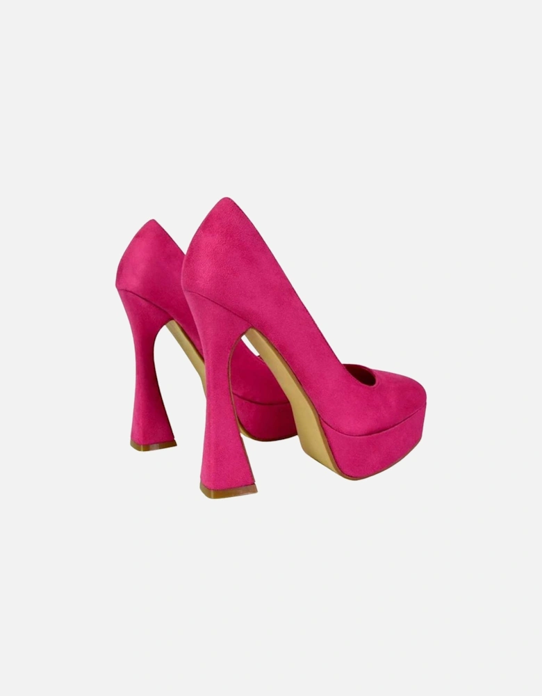 Womens/Ladies Karlie Curved Flared High Stiletto Heel Court Shoes