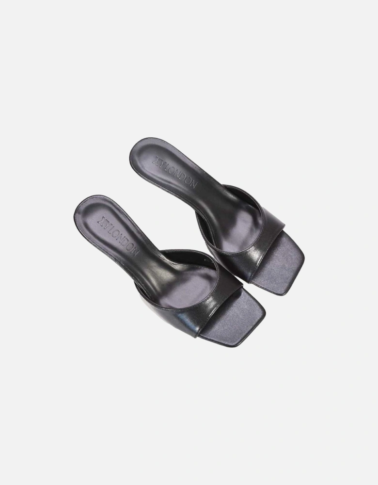 Womens/Ladies Jane Square Toe Kitten Heel Mule Sandals