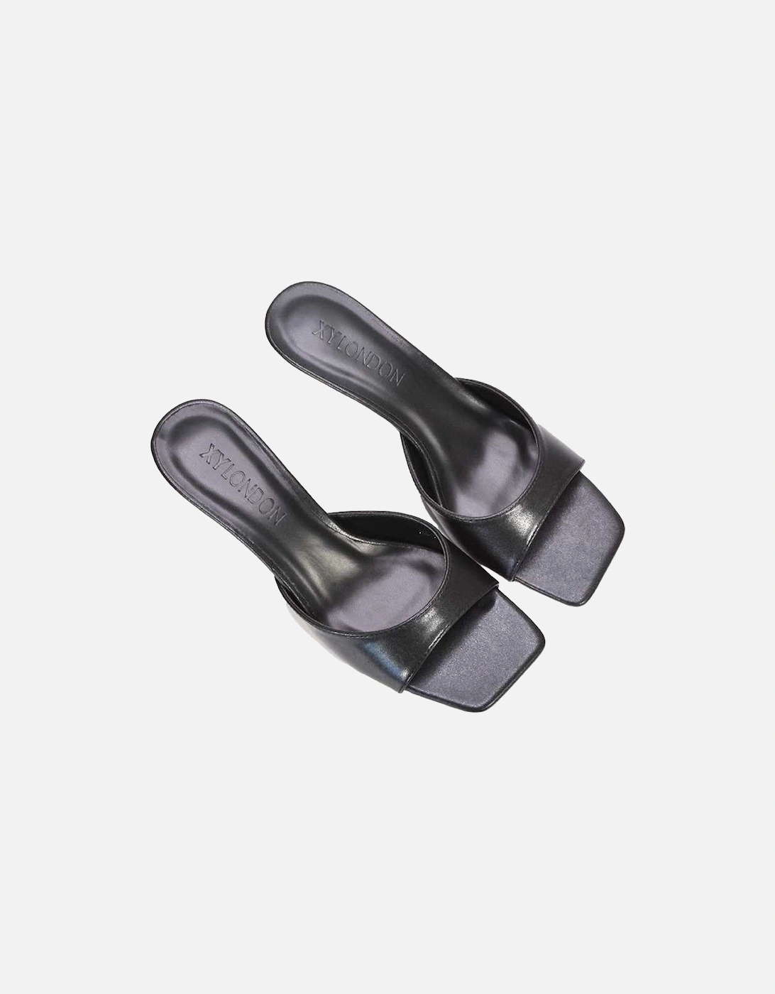 Womens/Ladies Jane Square Toe Kitten Heel Mule Sandals