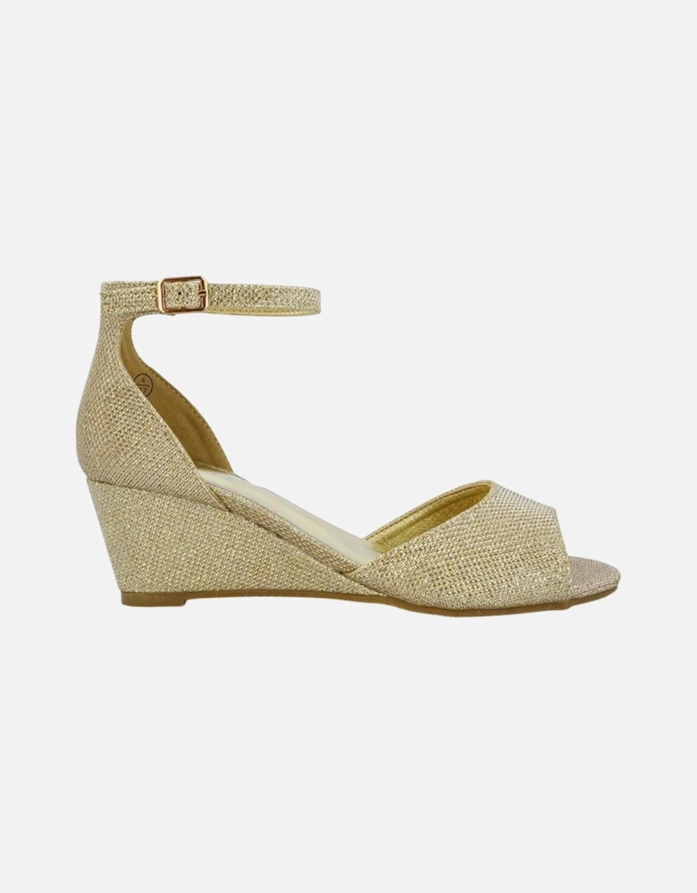 Womens/Ladies Lottie Peep Toe Wedge Sandals