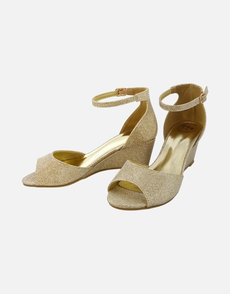 Womens/Ladies Lottie Peep Toe Wedge Sandals