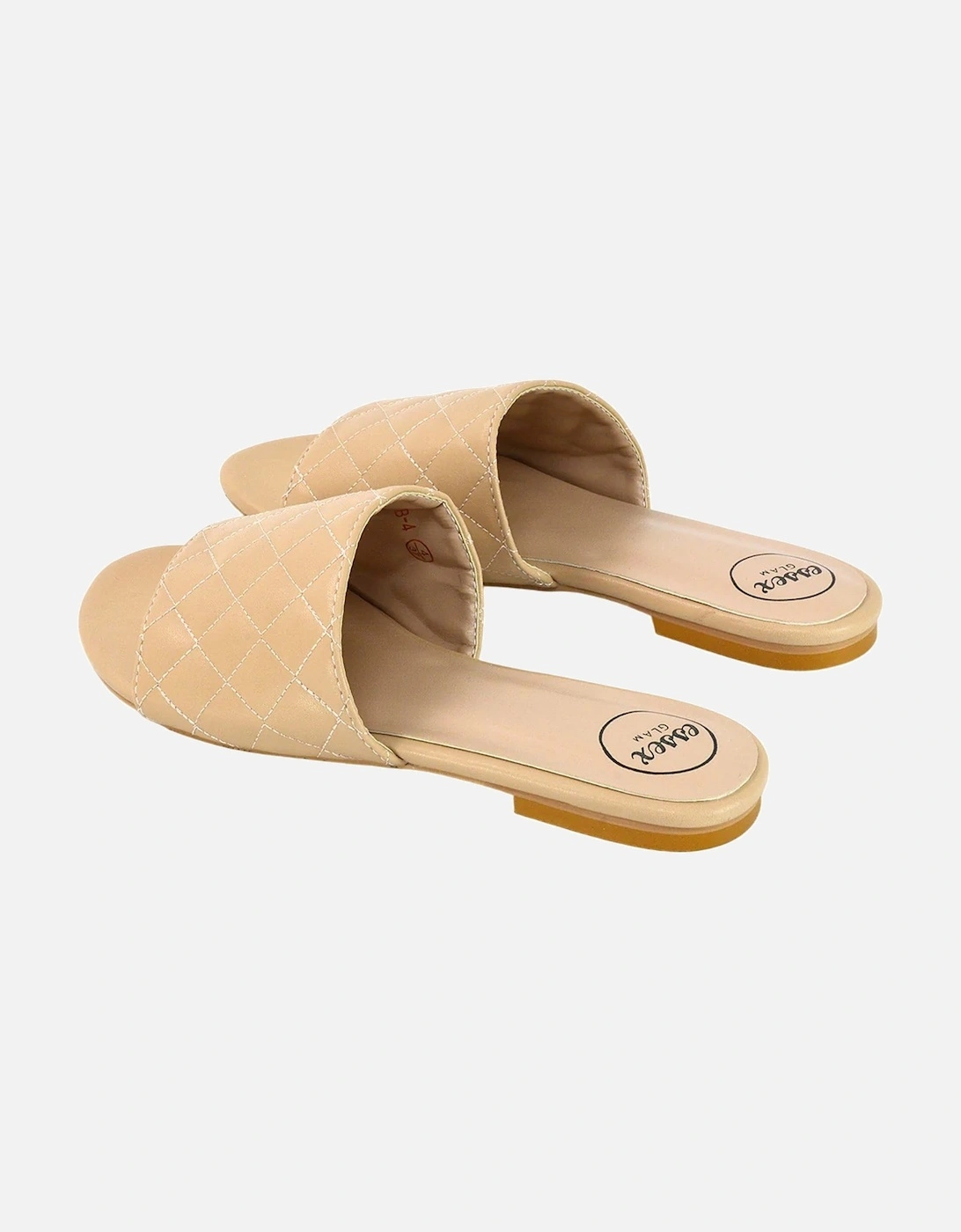 Womens/Ladies Saylor Quilted Strappy Flat Sliders
