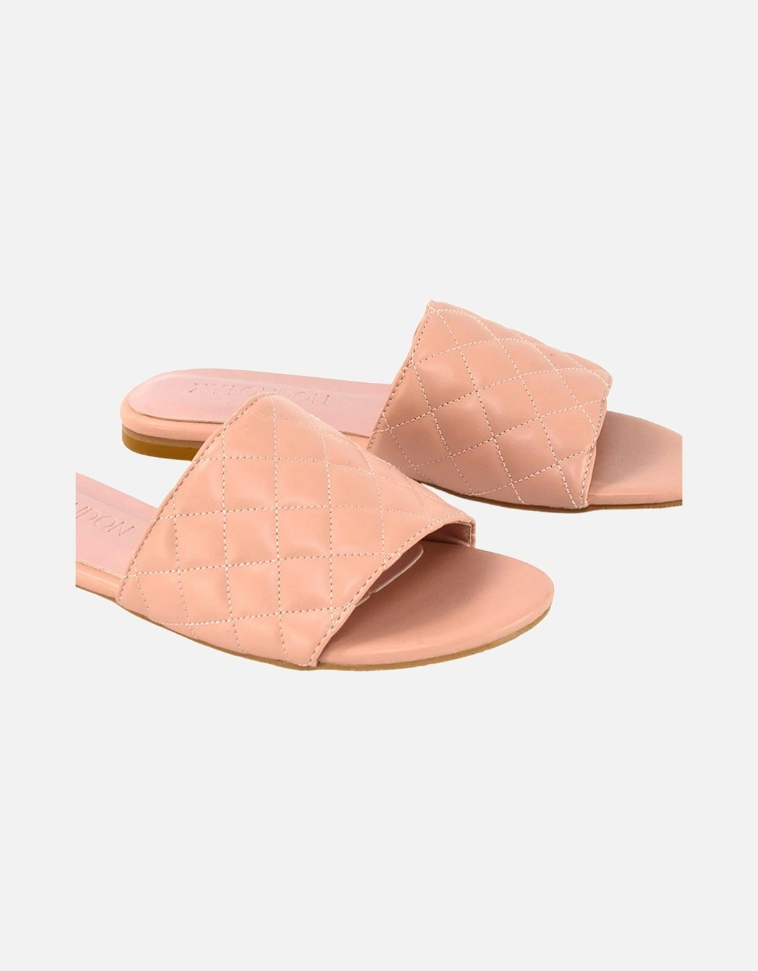 Womens/Ladies Saylor Quilted Strappy Flat Sliders