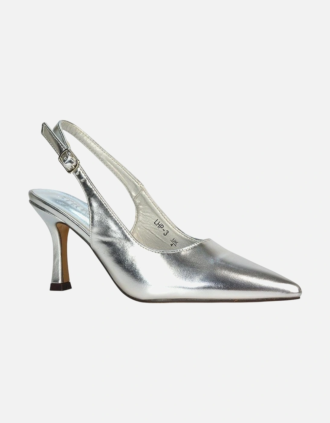 Womens/Ladies Valerie Metallic High Stiletto Heel Court Shoes