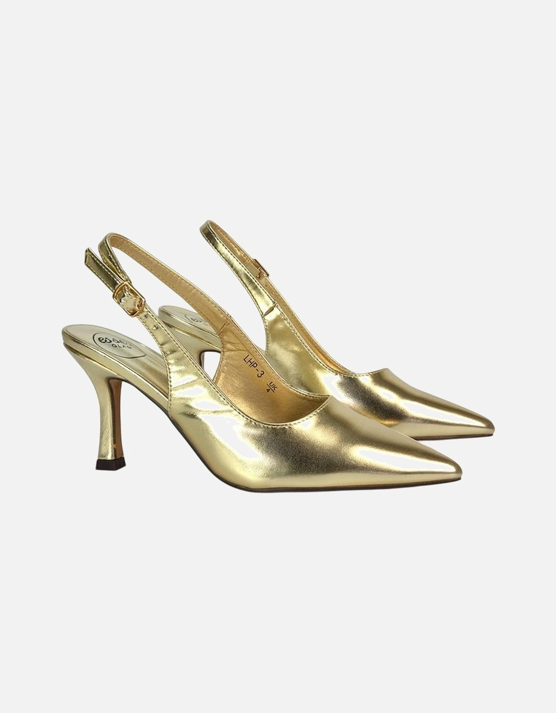 Womens/Ladies Valerie Metallic High Stiletto Heel Court Shoes