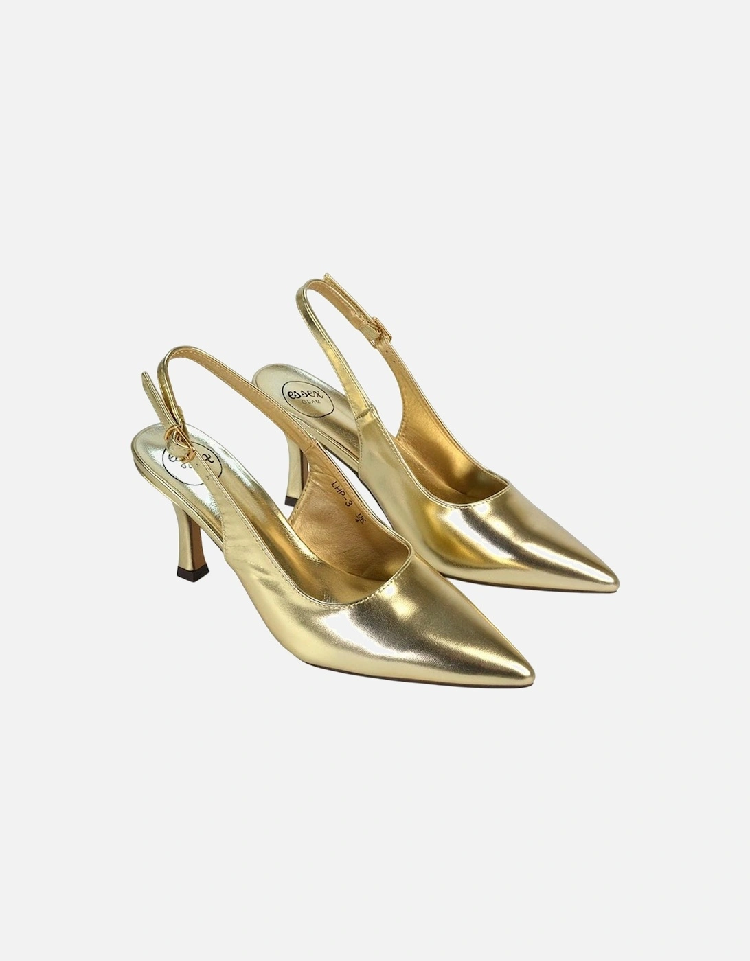 Womens/Ladies Valerie Metallic High Stiletto Heel Court Shoes, 6 of 5