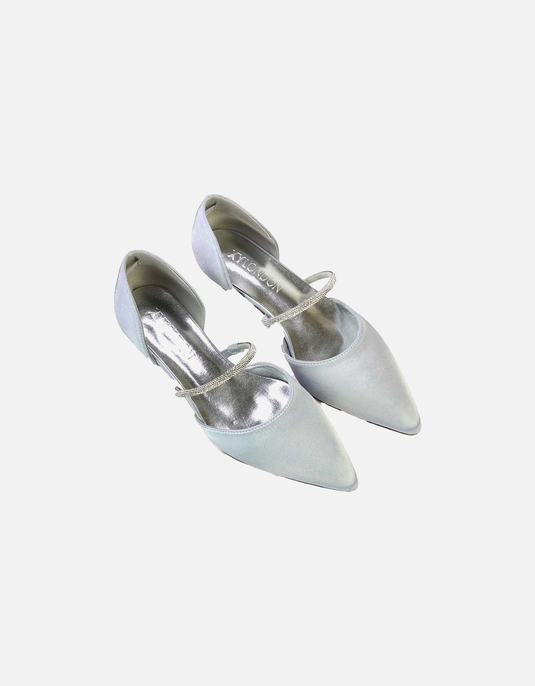 Womens/Ladies Laura Metallic Kitten Heel Court Shoes