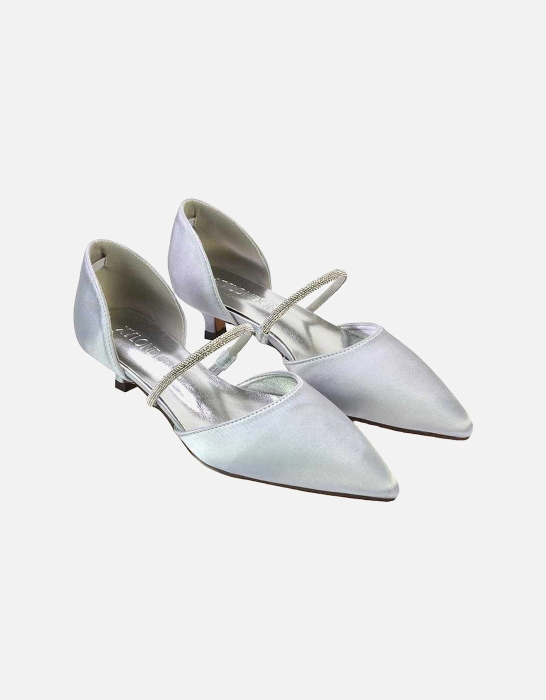 Womens/Ladies Laura Metallic Kitten Heel Court Shoes