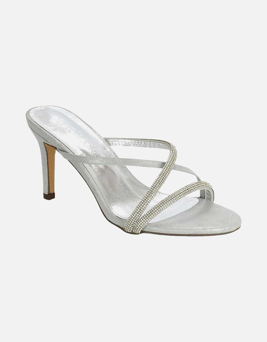 Womens/Ladies Teddie Diamante Crossover Strap Mule Sandals, 5 of 4