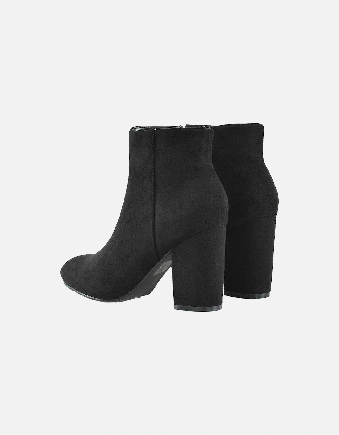 Womens/Ladies Peaches High Block Heel Ankle Boots