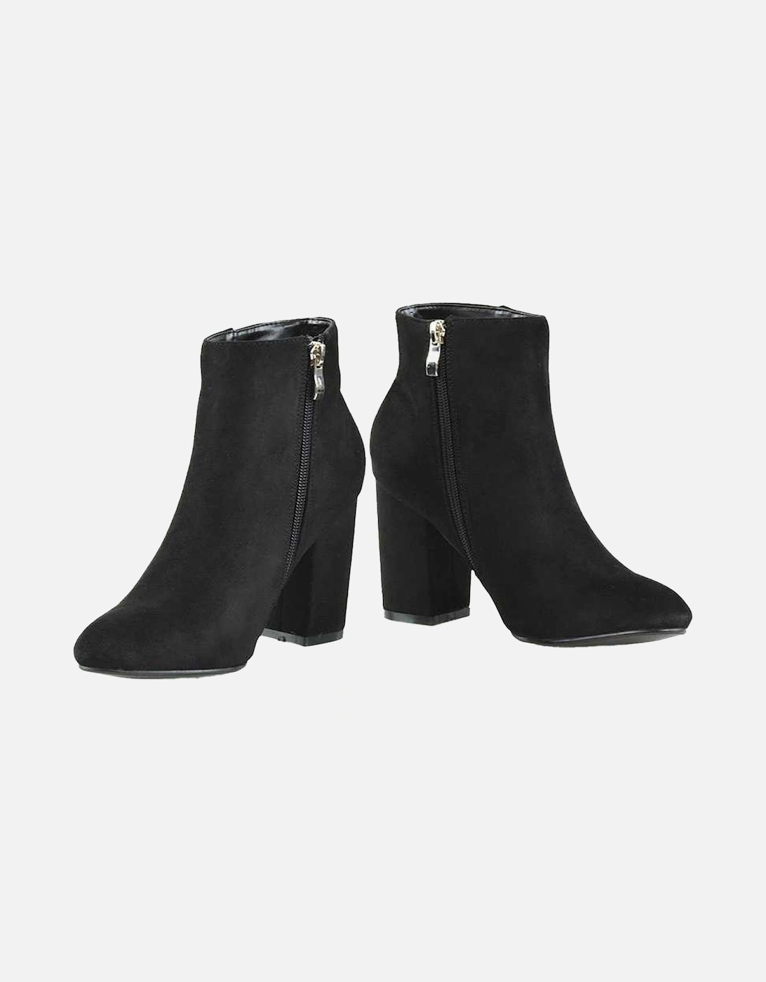 Womens/Ladies Peaches High Block Heel Ankle Boots