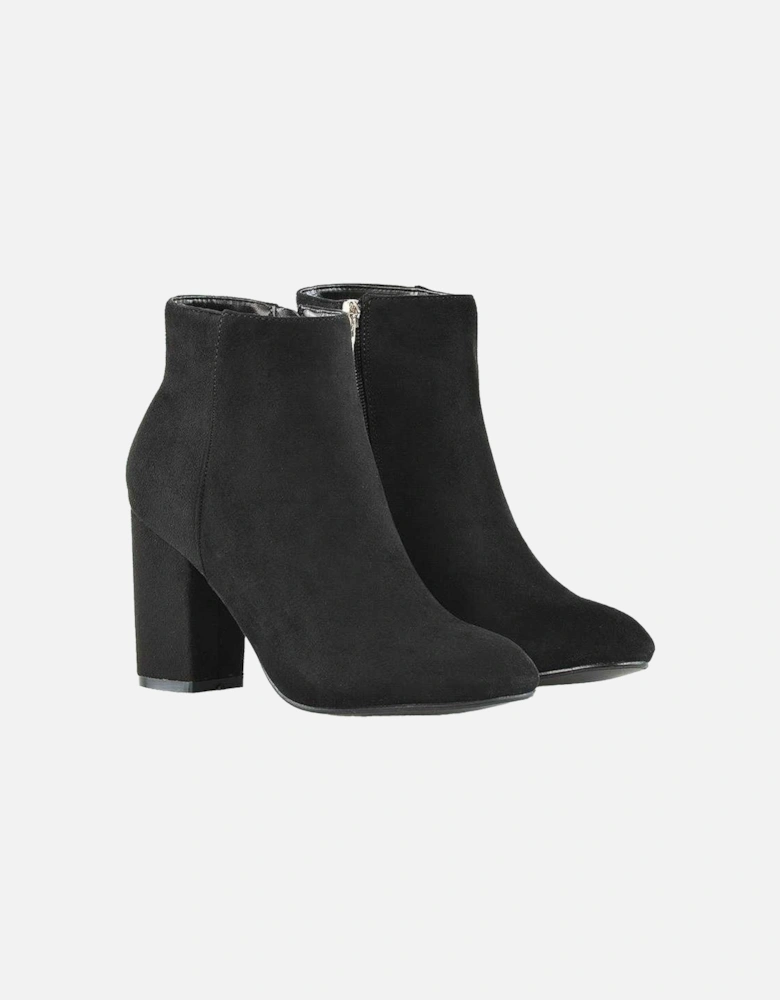 Womens/Ladies Peaches High Block Heel Ankle Boots