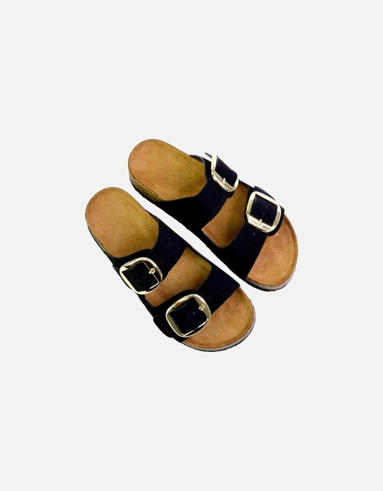 Womens/Ladies Dolly Twin Buckle Sandals