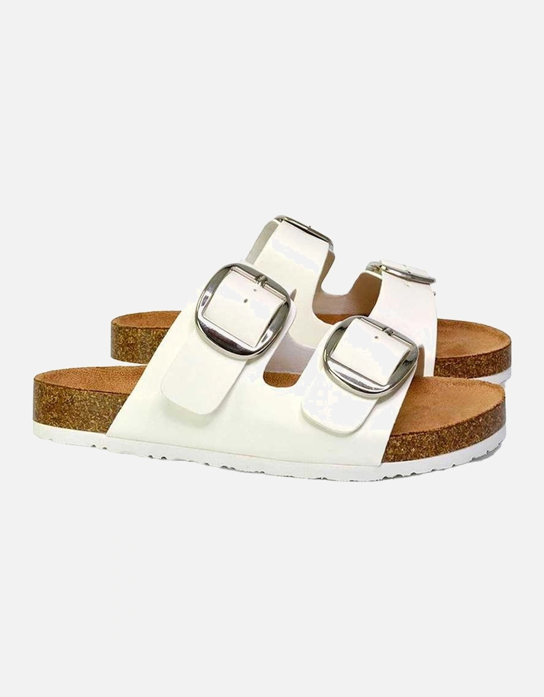 Womens/Ladies Dolly Twin Buckle Sandals