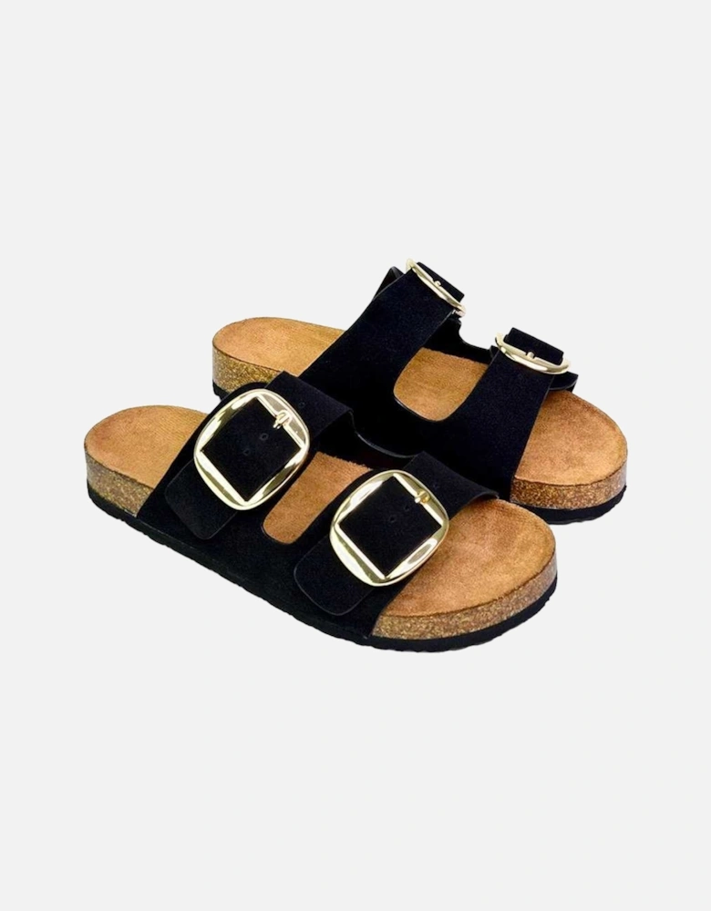 Womens/Ladies Dolly Twin Buckle Sandals