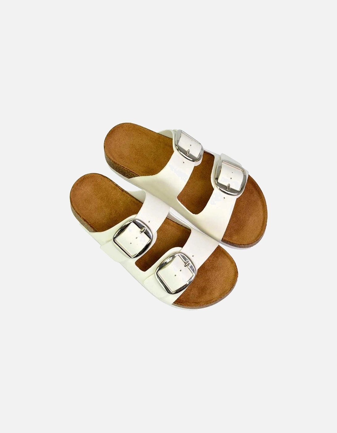 Womens/Ladies Dolly Twin Buckle Sandals