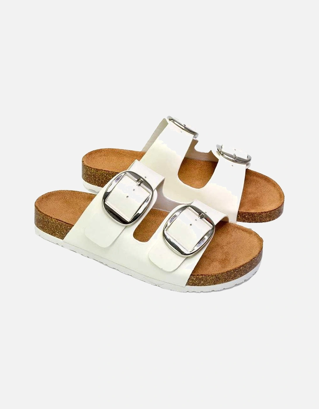 Womens/Ladies Dolly Twin Buckle Sandals