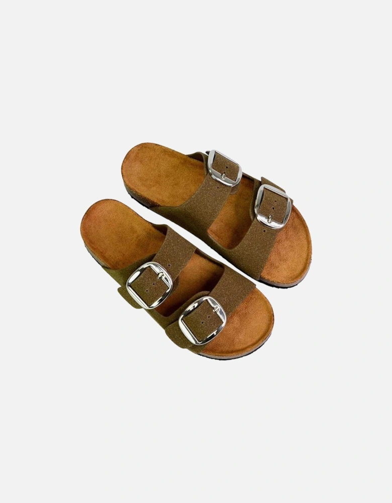 Womens/Ladies Dolly Twin Buckle Sandals