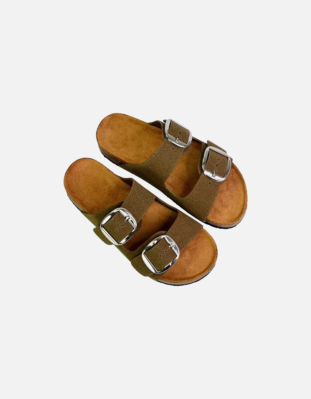 Womens/Ladies Dolly Twin Buckle Sandals