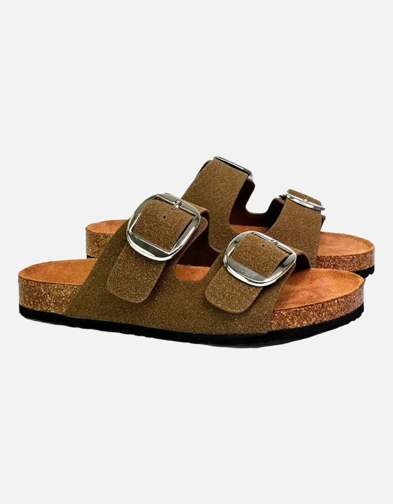 Womens/Ladies Dolly Twin Buckle Sandals
