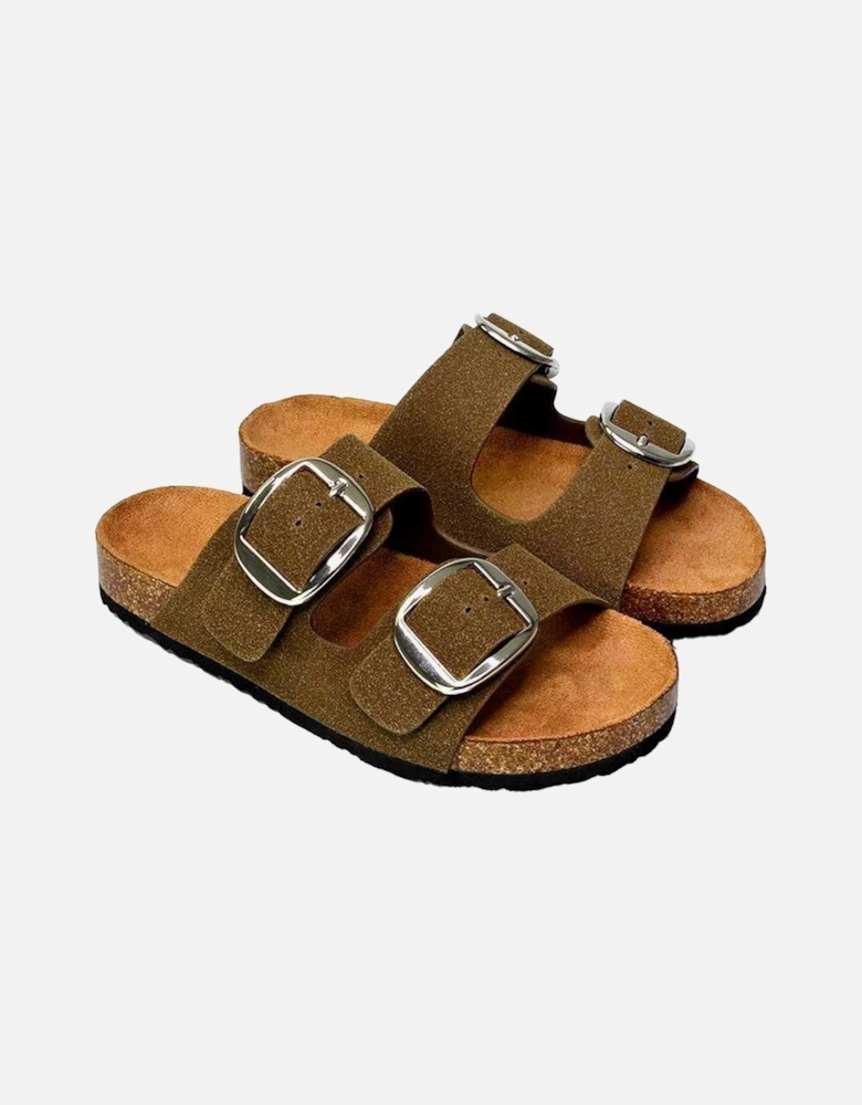 Womens/Ladies Dolly Twin Buckle Sandals