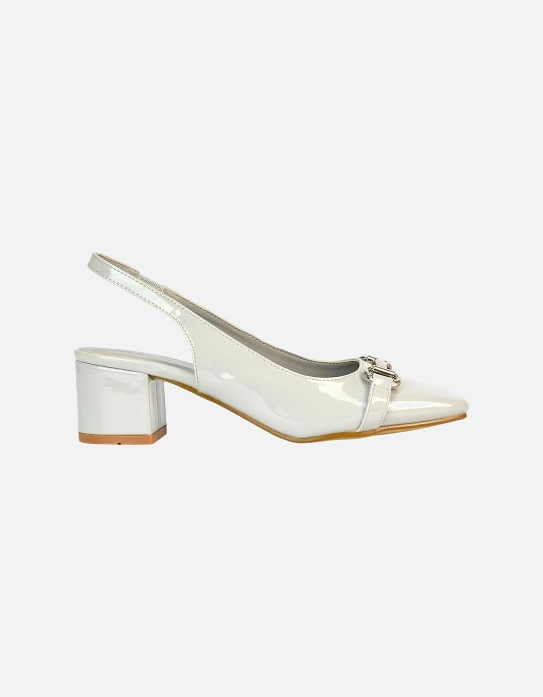 Womens/Ladies Selena Sling Back Medium Block Heel Ballet Shoes