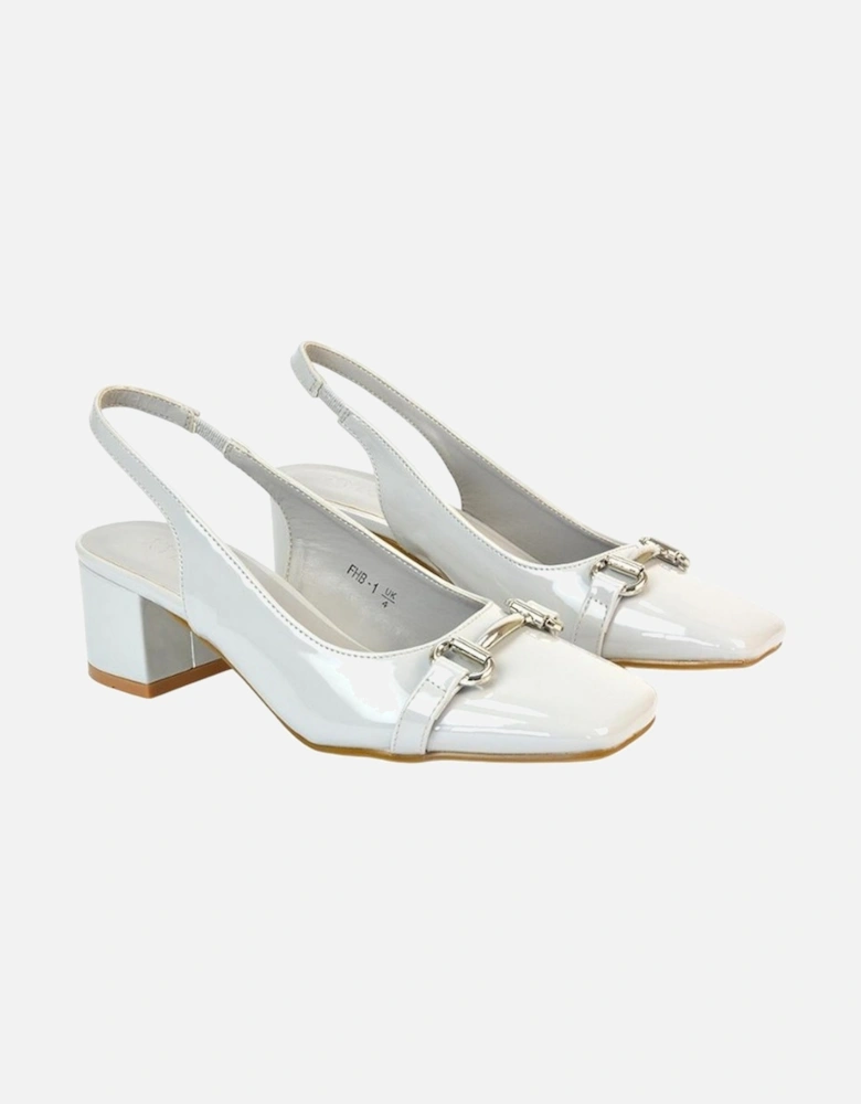 Womens/Ladies Selena Sling Back Medium Block Heel Ballet Shoes