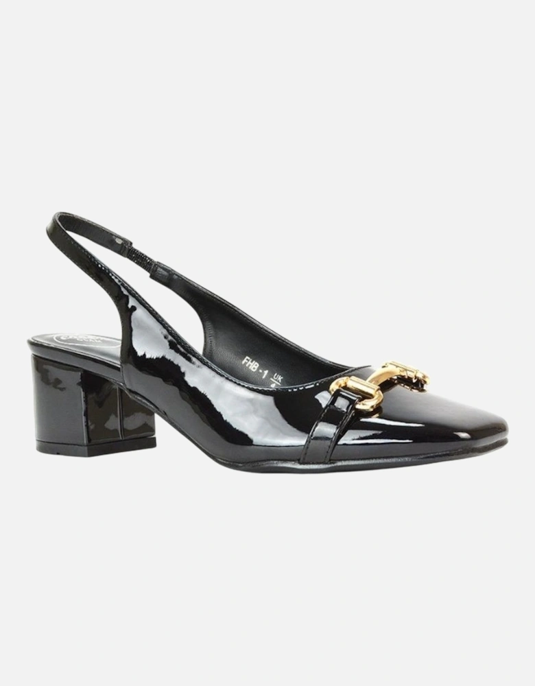 Womens/Ladies Selena Sling Back Medium Block Heel Ballet Shoes