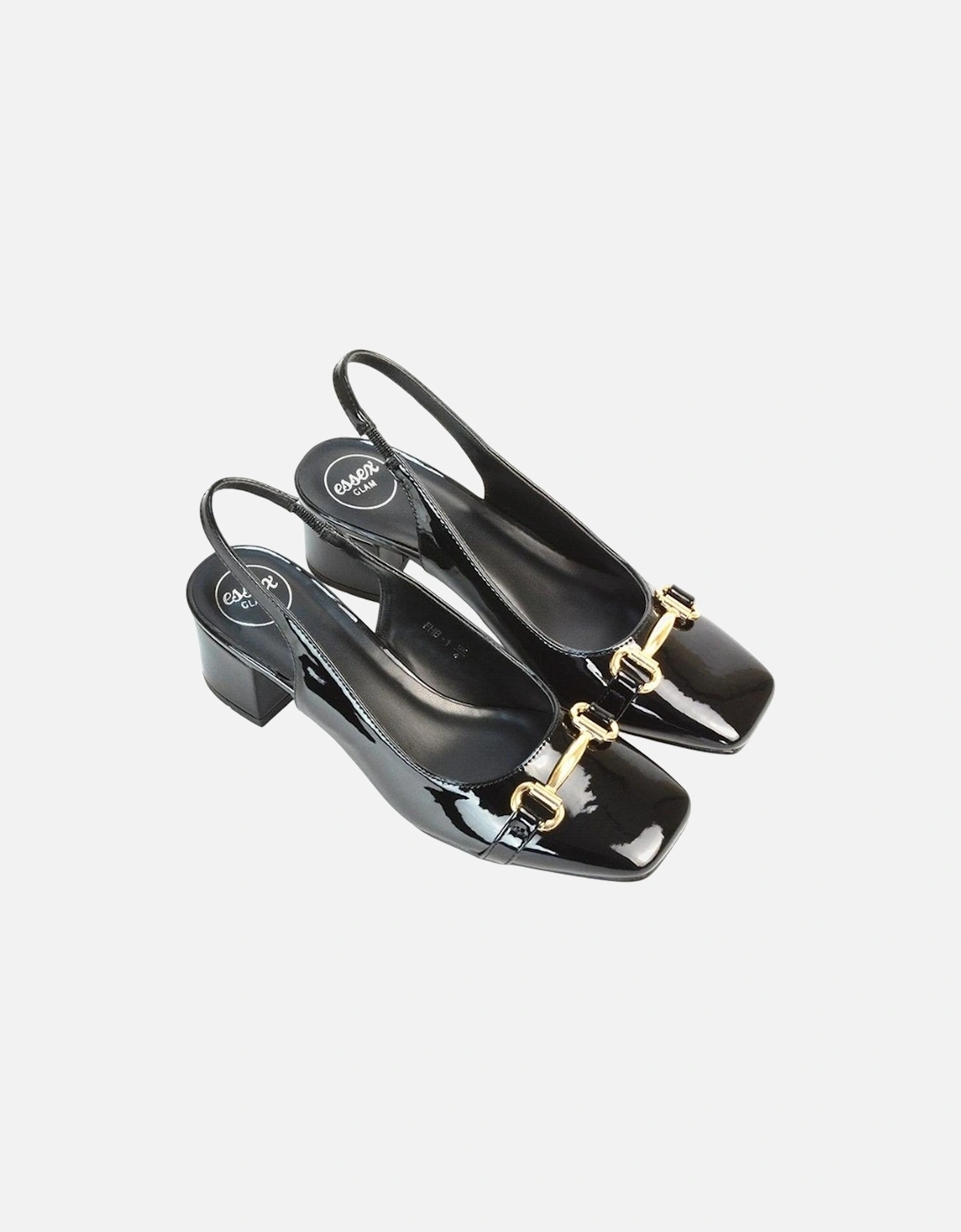 Womens/Ladies Selena Sling Back Medium Block Heel Ballet Shoes