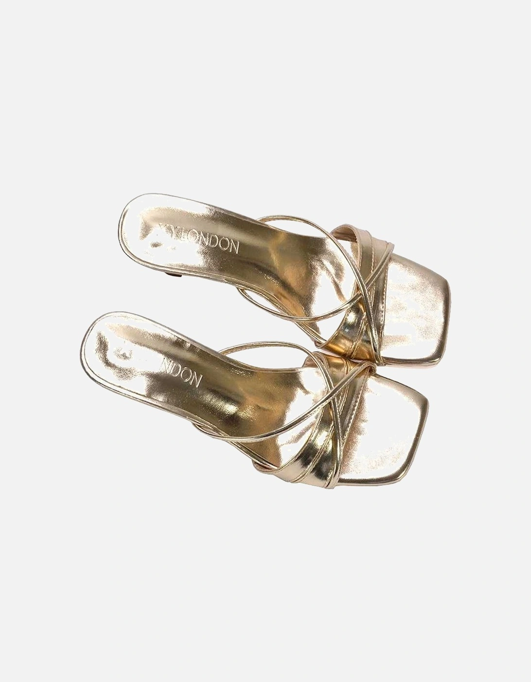 Womens/Ladies Claudia Metallic Mules