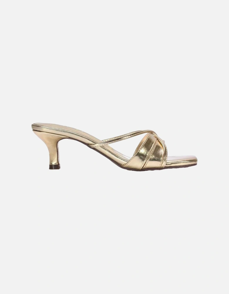 Womens/Ladies Claudia Metallic Mules