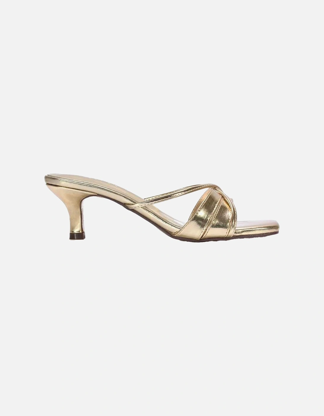 Womens/Ladies Claudia Metallic Mules