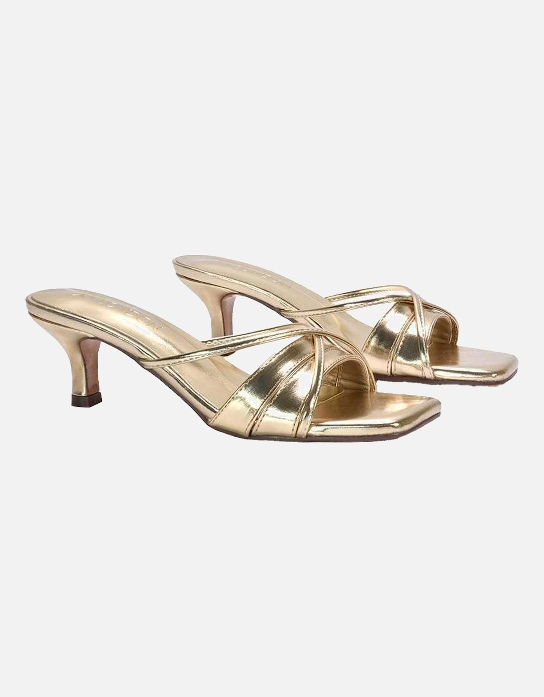 Womens/Ladies Claudia Metallic Mules