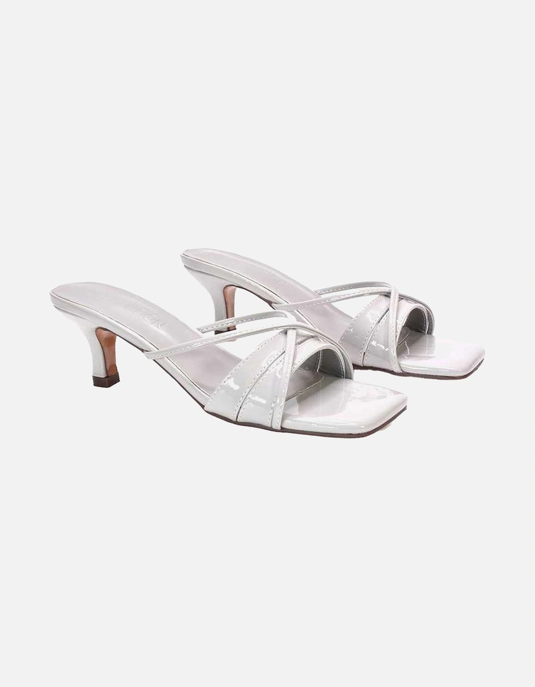 Womens/Ladies Claudia Metallic Mules