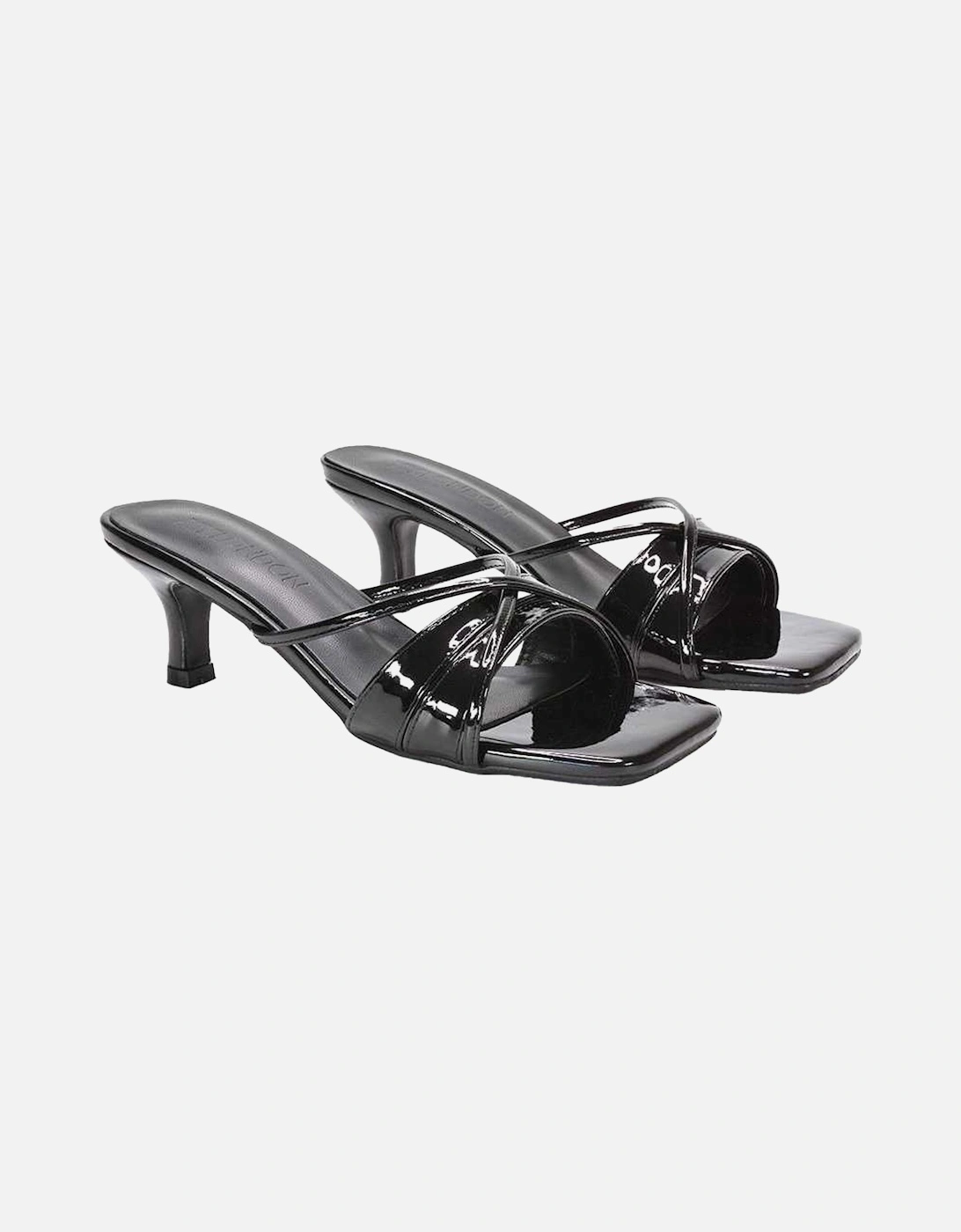 Womens/Ladies Claudia Metallic Mules