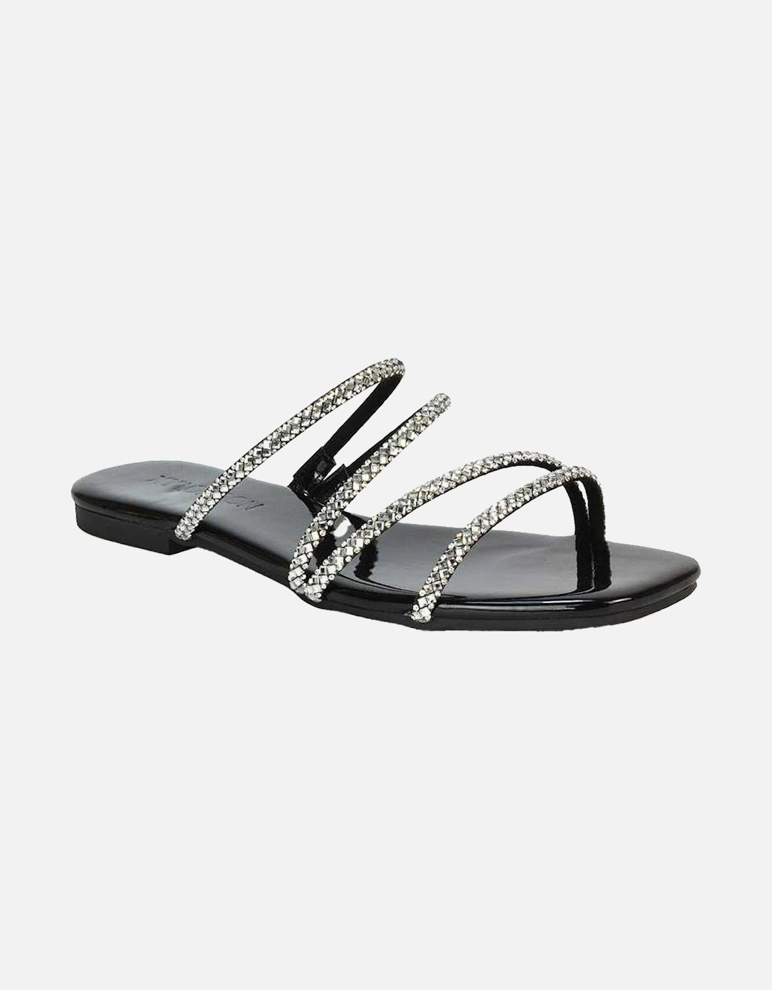 Womens/Ladies Kiki Diamante Sandals, 6 of 5