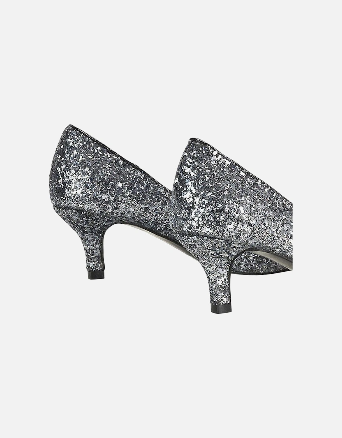Womens/Ladies Gwyneth Glitter Kitten Heel Court Pumps