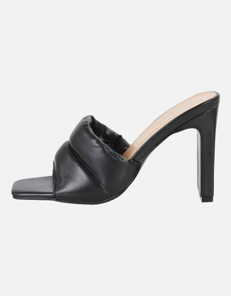 Womens/Ladies Mallory Slim High Block Heel Mules