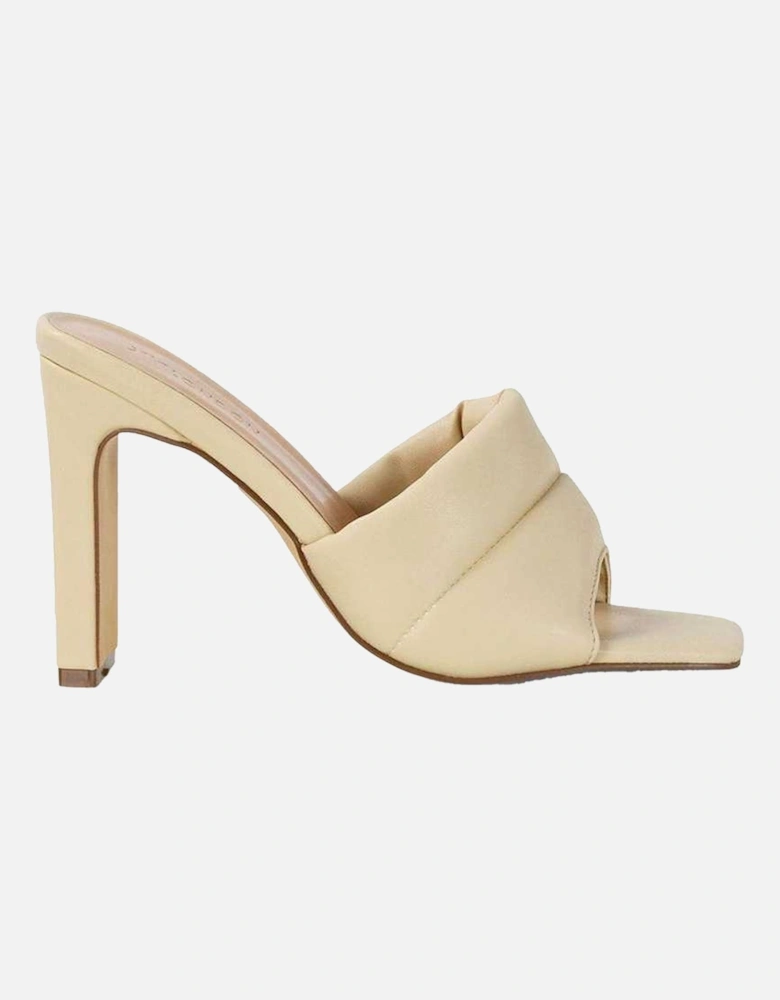 Womens/Ladies Mallory Slim High Block Heel Mules