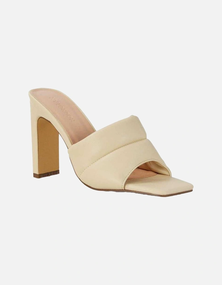Womens/Ladies Mallory Slim High Block Heel Mules